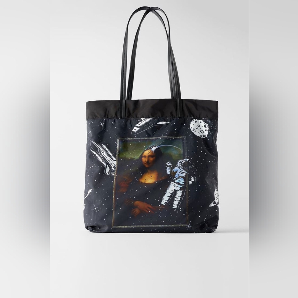 Zara Mona Lisa reversible tote bag